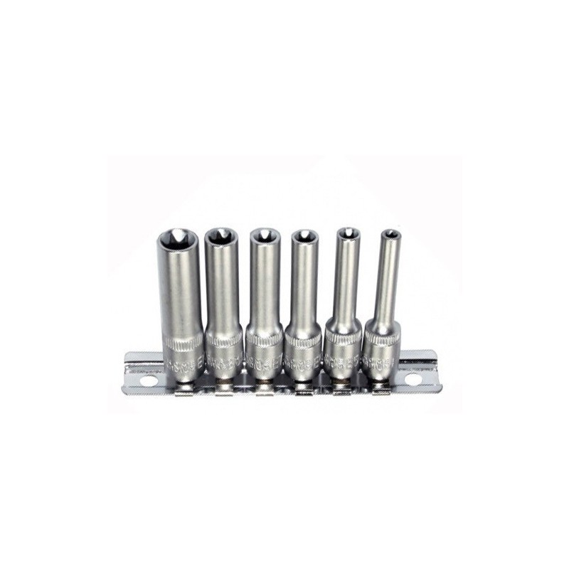 Regleta 6 vasos largos 1/4 Torx hembra FORCE TOOLS 2062