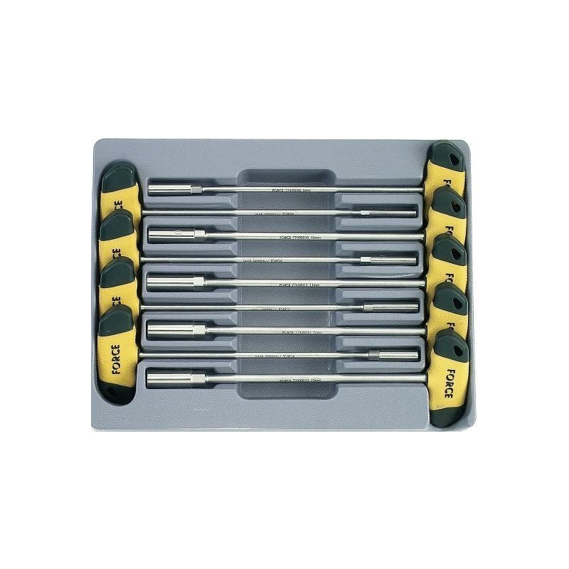 Juego de 9 llaves de tubo mango T FORCE TOOLS 2095