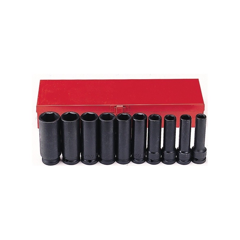 Juego de 10 vasos largos de impacto 1/2 metricos FORCE TOOLS 4107