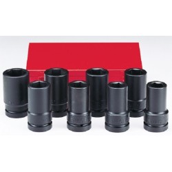 Juego de 8 vasos 1 de impacto largos Sae FORCE TOOLS 8081DS