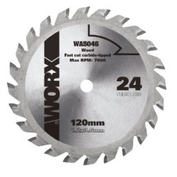 Disco de corte madera 120mm 24T WX427 WORX WA5046