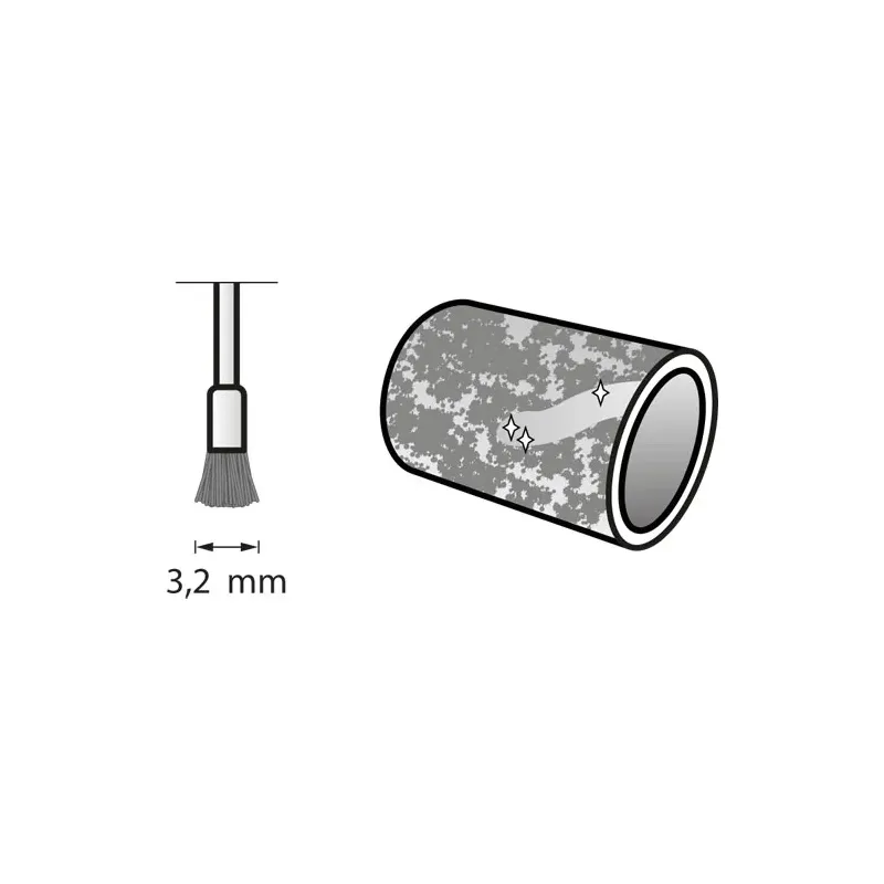 Cepillo de acero Al Carbono 3.2mm 443 Mp x3 DREMEL 26150443JA