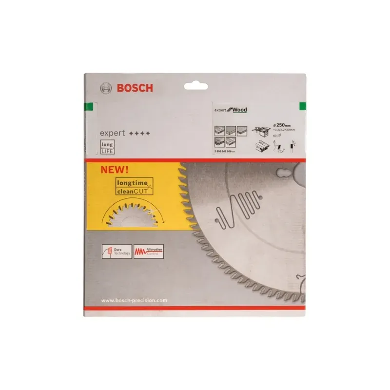 Disco de sierra circular Expert for Wood 250x30x60D pos BOSCH 2608642506