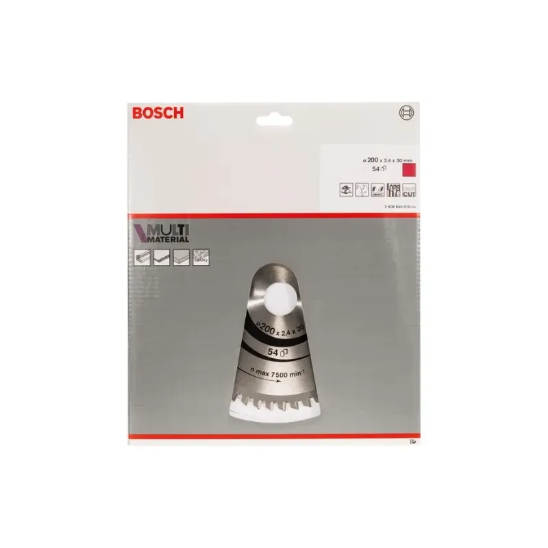 Disco de sierra circular Multimateria l 200x2.4x30D 54TR-F BOSCH 2608640510