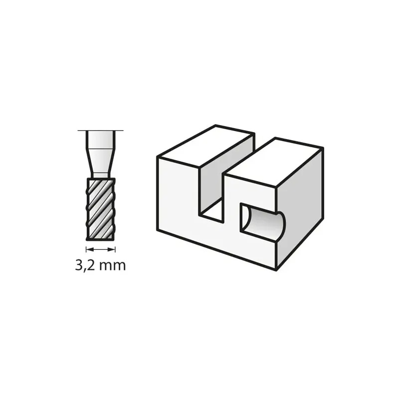 Fresa de Alta Velocidad 3.2mm 194 Mp x2 DREMEL 26150194JA