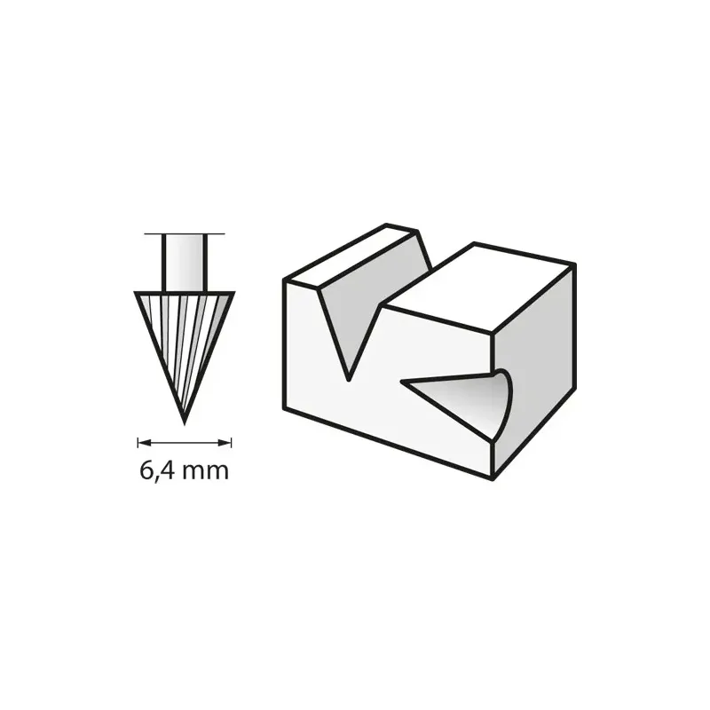 Fresa de Alta Velocidad 6.4mm 125 Mp x2 DREMEL 26150125JA