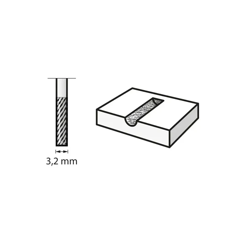 Fresa de Carburo de Tungsteno 3.2mm 9901 DREMEL 2615990132