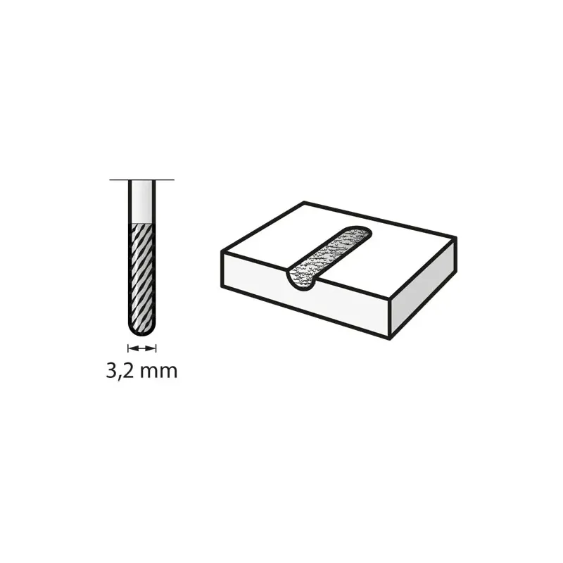 Fresa de Carburo de Tungsteno 3.2mm 9903 DREMEL 2615990332