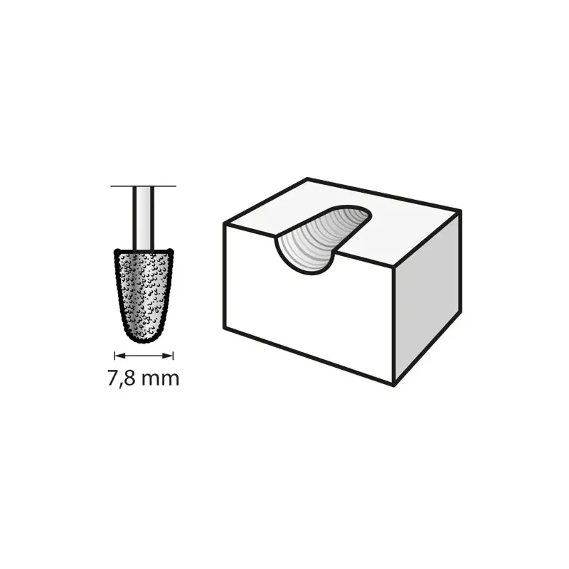 Fresa dientes Estructurados Carburo 7.8mm 9934 DREMEL 2615993432