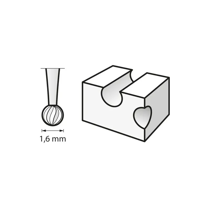 Fresa para Grabar 1.6mm 106 Mp x3 DREMEL 26150106JA