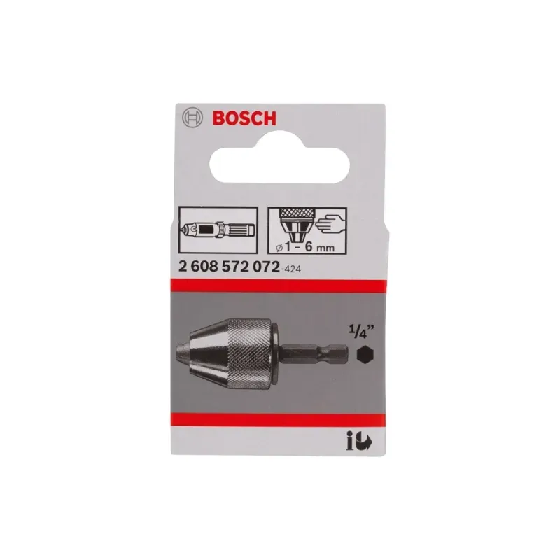 Portabrocas de Sujeción Rapida Hasta 10mm 1-6x1/4-6K 2.4 BOSCH 2608572072