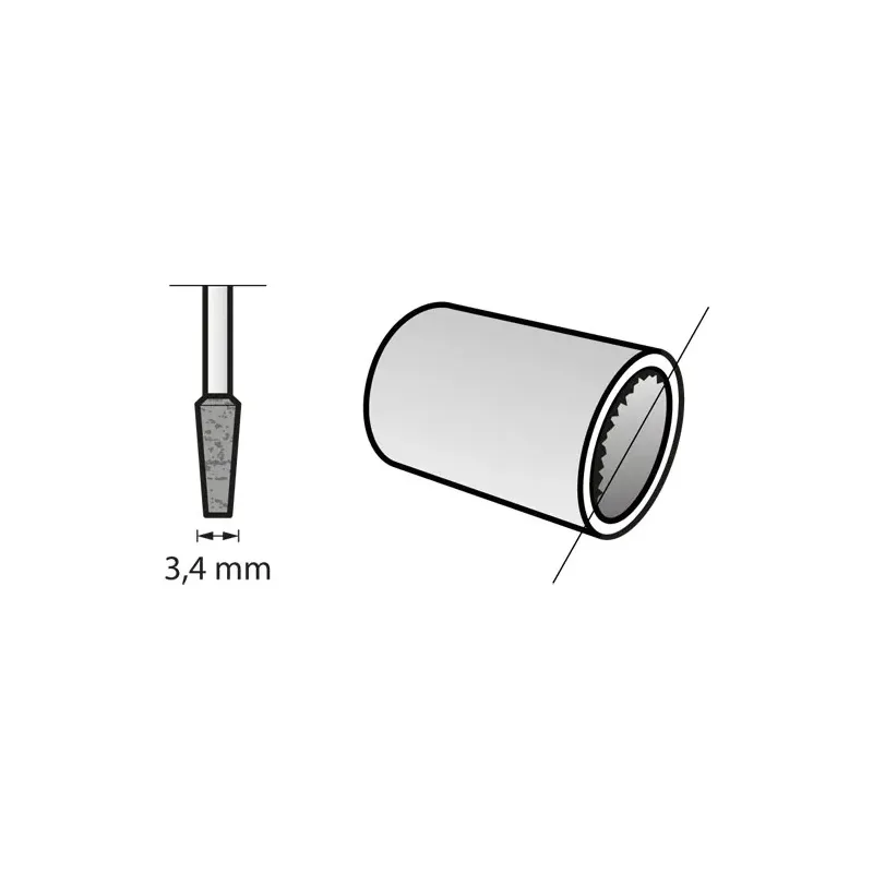 Punta amolar de oxido de aluminio 3.4mm 997 Mp x3 DREMEL 26150997JA