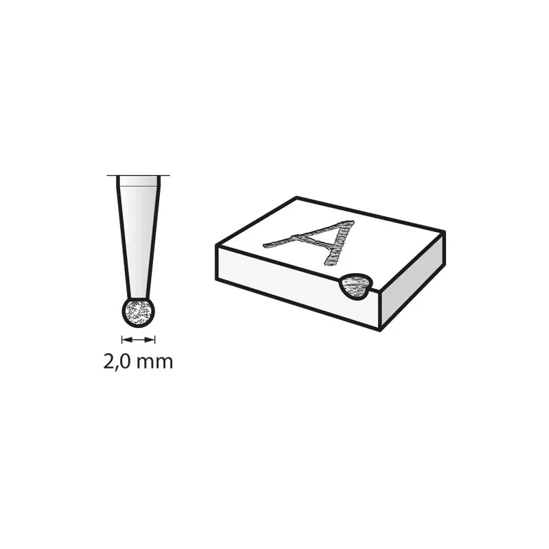 Punta Diamantada 2.0mm 7103 Mp x2 DREMEL 26157103JA