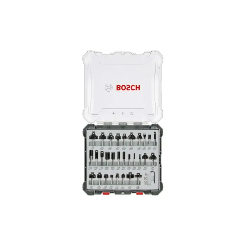 Brocas fresadoras variadas con vastago de inserción de 8mm, 30 piezas BOSCH 2607017475