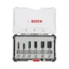 Fresas rectas de 8uds con vastago de insercion de 6mm BOSCH 2607017466